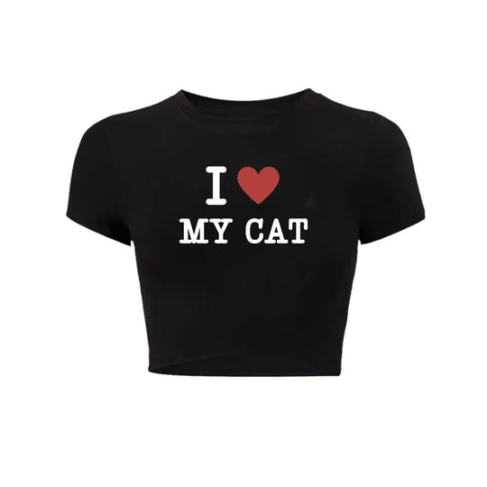 Damen Crop-Top mit auffälligem Schriftzug R&B