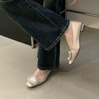 Damen Ballerinas mit funkelnder Schnalle R&B