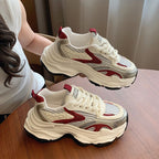 Damen Sportliche Chunky Sneakers mit atmungsaktiver Netzstruktur und dämpfender Sohle