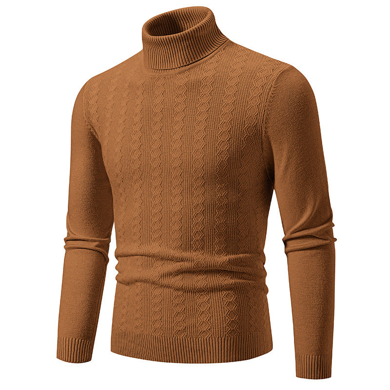 Herren Komfortabler Rollkragenpullover mit strukturiertem Design und hochwertiger Baumwolle