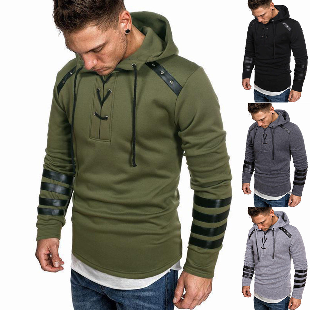 Herren lässiger Hoodie mit akzenten R&B
