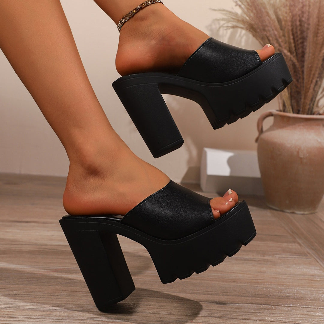 Damen Plateausandalen mit trendigem Blockabsatz R&B