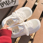 Damen Trendige Sneakers mit luftiger Mesh-Oberfläche und ergonomischer Plateau-Sohle R&B