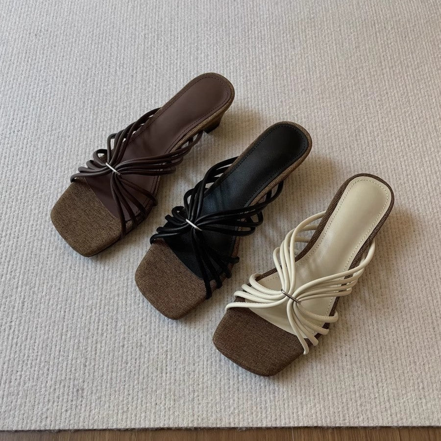 Damen Sandalen mit elegantem Flecht-Design und komfortablem Plateau