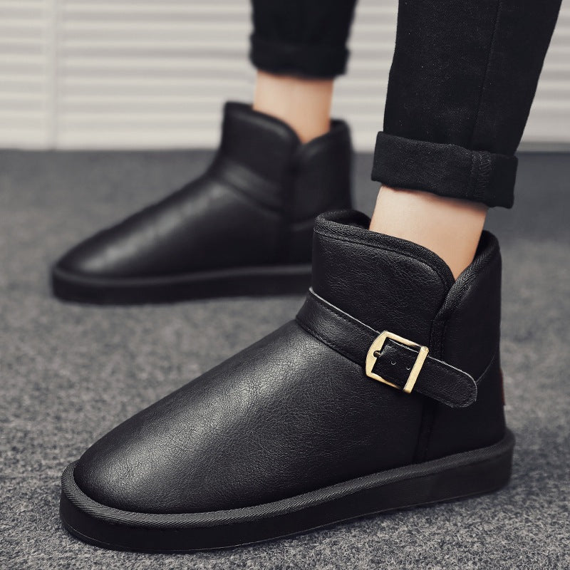 Damen elegante kurze Stiefel mit verstellbarem Riemen R&B