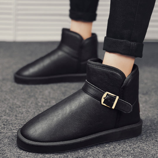 Damen elegante kurze Stiefel mit verstellbarem Riemen R&B