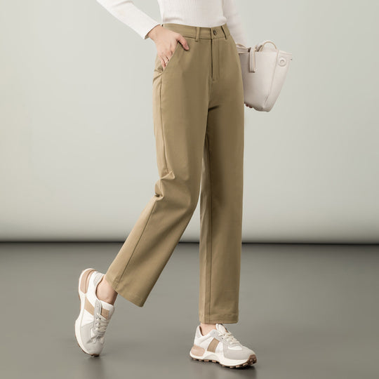 Damen elegante Stoffhose mit elastischem Bund
