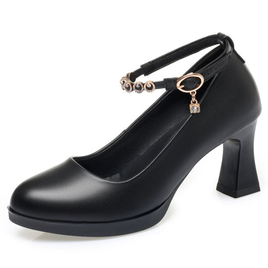 Damen Pumps mit elegantem Riemchen und funkelnden Schmuckdetails R&B