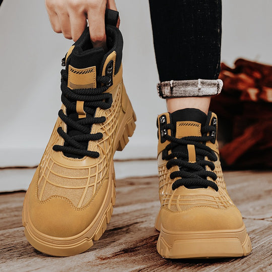 Damen Hohe und robuste Sneakers mit strapazierfähigem Obermaterial und rutschfester Sohle R&B