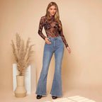 Damen Langärmliges Body mit Paisleymuster R&B