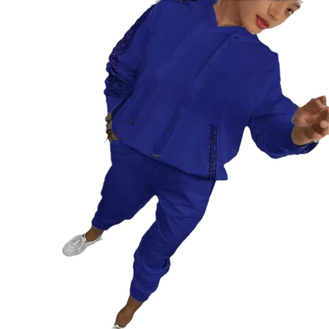 Damen Modischer Sweatanzug mit glitzernden Akzenten R&B