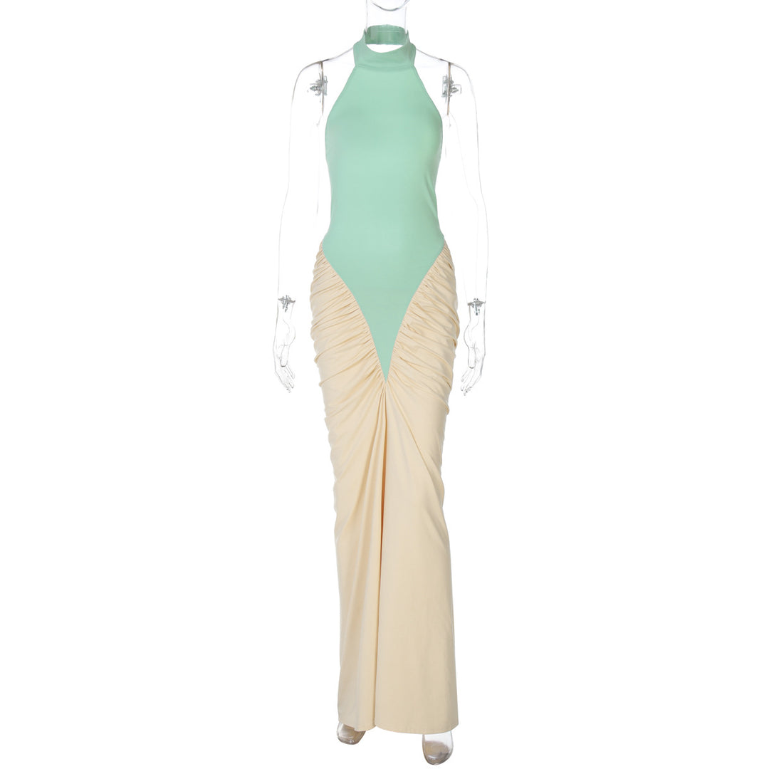 Damen Elegantes Kleid mit hochgeschlossenem Design und kunstvollen Drapierungen R&B