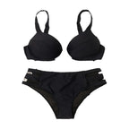 Damen Hochtaillierter Bikini mit gepolstertem Oberteil R&B