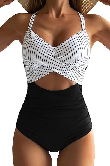 Damen Cut-Out Badeanzug R&B