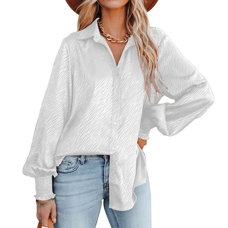 Damen Elegante Bluse mit Raffungen und lässigem Schnitt R&B