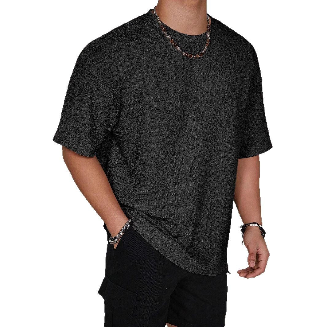 Herren lässiges Struktur-T-Shirt R&B