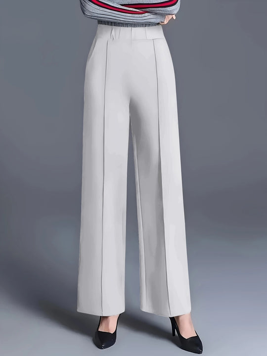 Damen Weite Hochbund-Hose mit eleganten Bügelfalten R&B