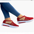 Damen Sportliche Plateau-Sneaker mit offenen Riemen R&B