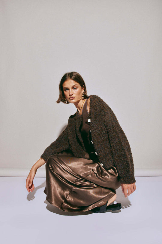 Damen Kuscheliger Strickpullover mit Knopfleiste und lässigem Schnitt R&B