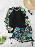 Damen Rashguard mit kurzen Badeshorts R&B
