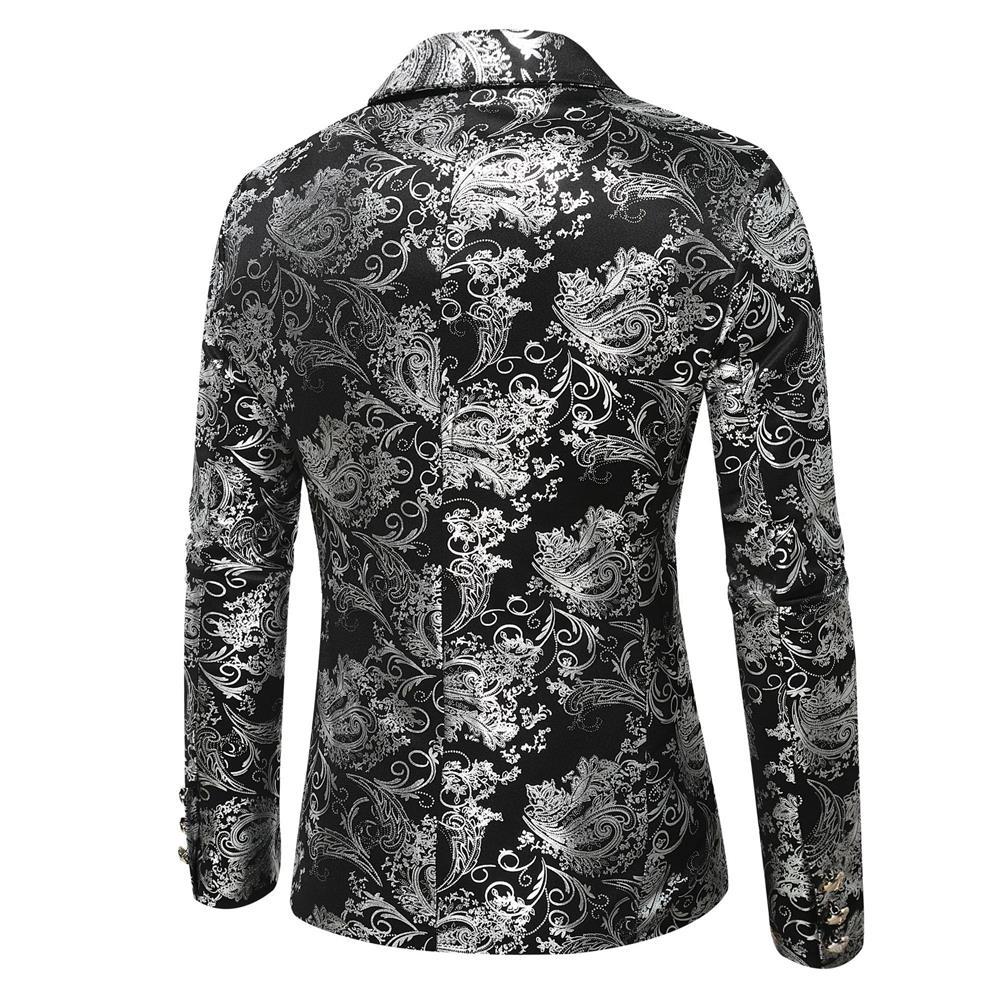 Herren eleganter Goldmuster Blazer