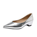 Damen elegante spitze Pumps mit metallic Oberfläche