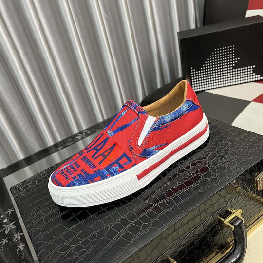 Damen Modische Slip-On Sneakers mit kreativen Druckmotiven von R&B