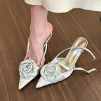 Damen Slingpumps mit Blumenapplikation R&B