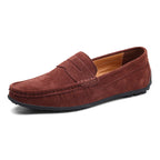 Herren nan eleganter Wildleder-Loafer mit handgenähter Moccasinnaht und rutschfester Gummiprofilsohle R&B