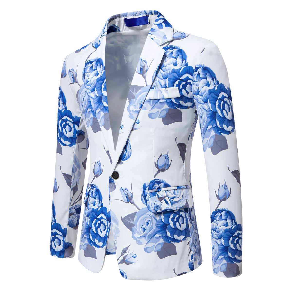 Herren eleganter Blazer mit floralem Design R&B
