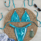 Damen Triangel-Bikini mit elegantem Falten-Design R&B