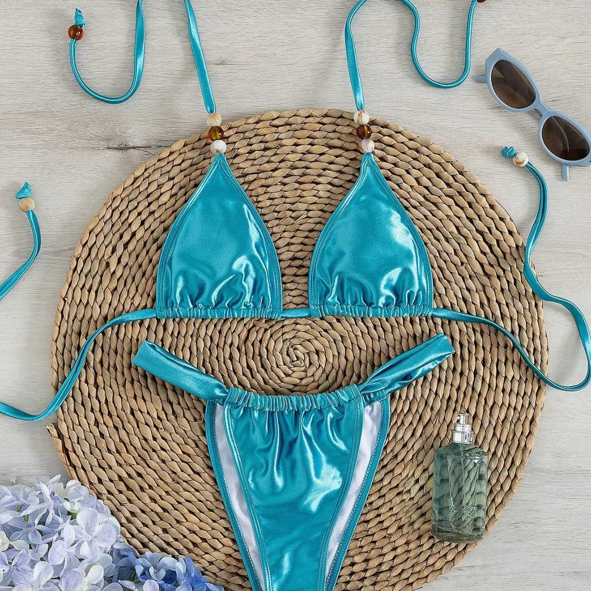 Damen Triangel-Bikini mit elegantem Falten-Design R&B