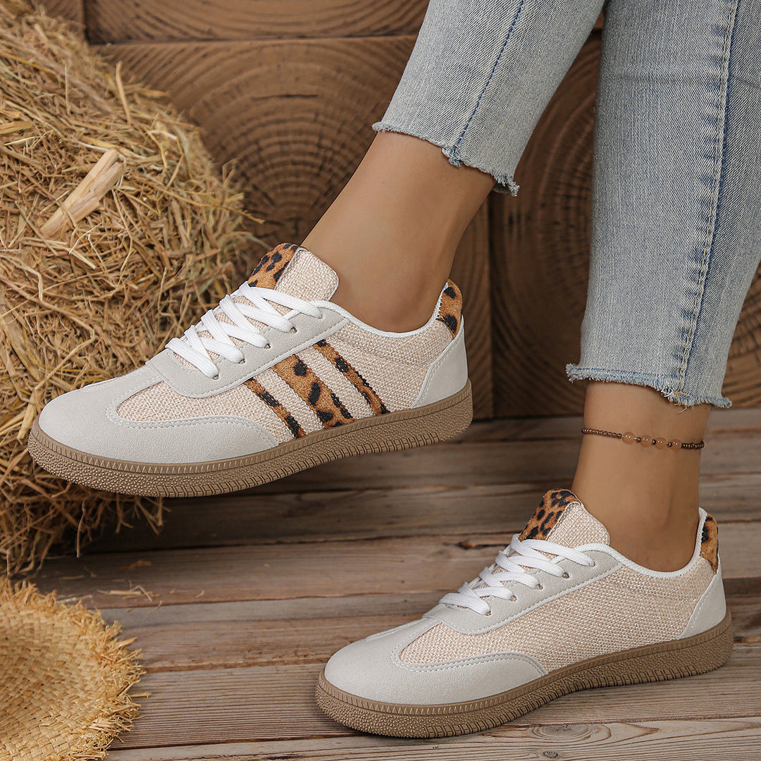 Damen Sneakers im modischen Leo-Design mit komfortabler Sohle R&B