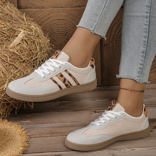 Damen Sneakers im modischen Leo-Design mit komfortabler Sohle R&B