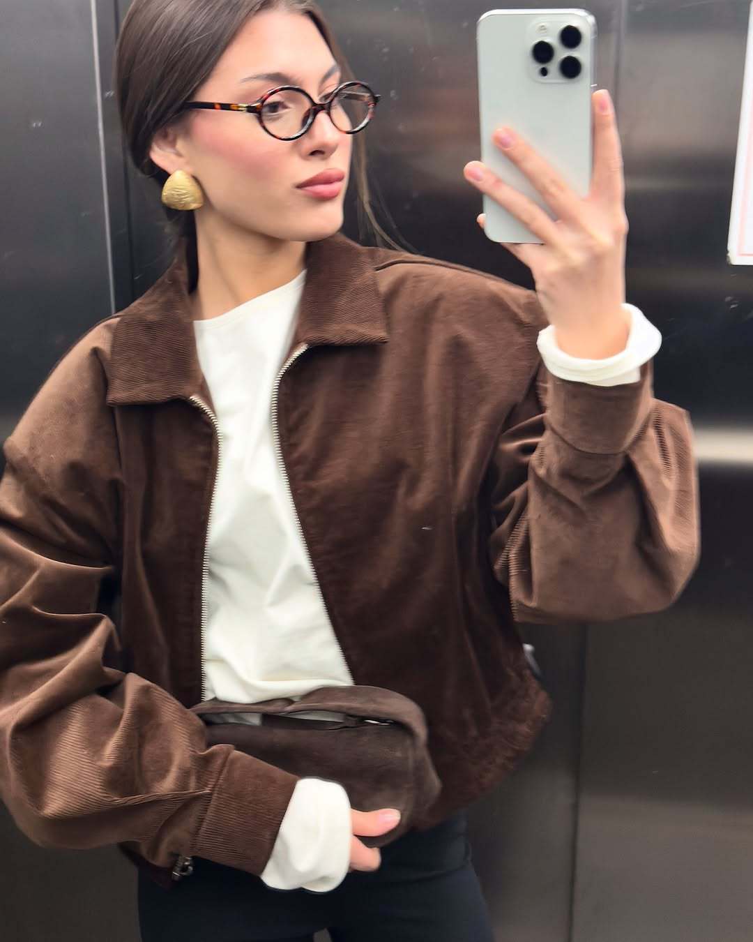 Damen trendige Wildlederjacke R&B