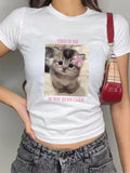 Damen T-Shirt mit kreativem Tiermotiv und modernem Schriftzug R&B