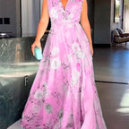 Damen Maxikleid mit fließendem Schnitt und eleganten Rüschendetails EB
