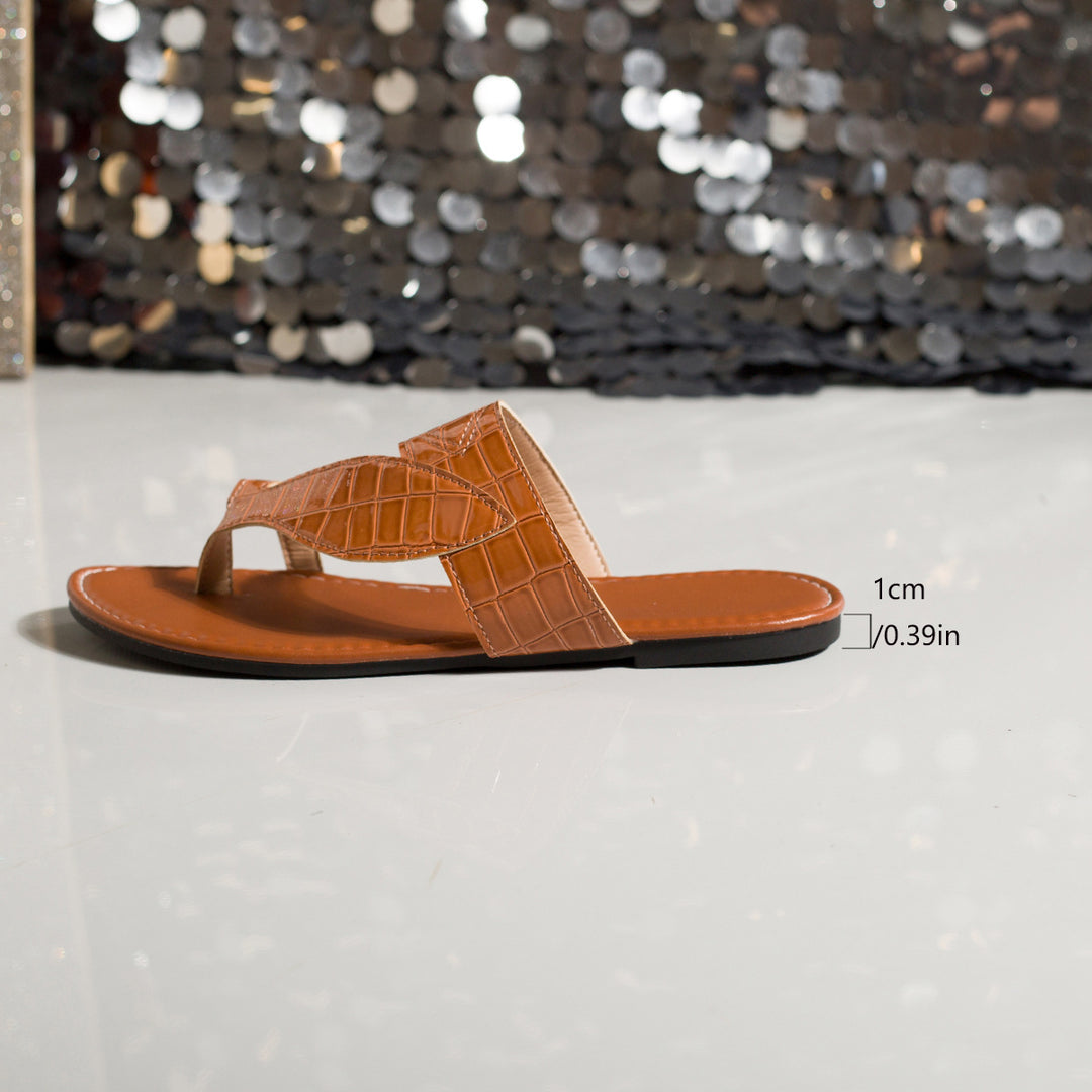 Damen modische Flip-Flop Sandalen mit Blattdesign R&B