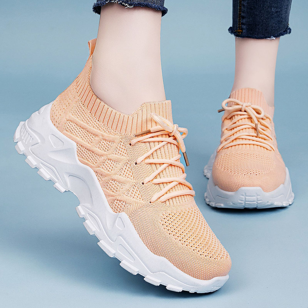 Damen Luftige High-Performance Laufschuhe mit elastischem Strickdesign R&B