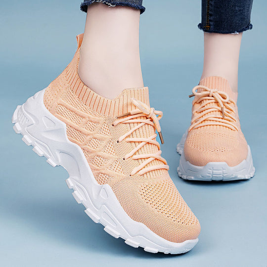 Damen Luftige High-Performance Laufschuhe mit elastischem Strickdesign R&B