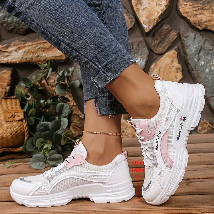 Damen Sportliche Sneakers mit atmungsaktivem Mesh-Obermaterial und komfortabler Dämpfung R&B
