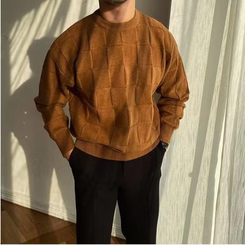 Herren lässiger Pullover mit strukturiertem Design R&B