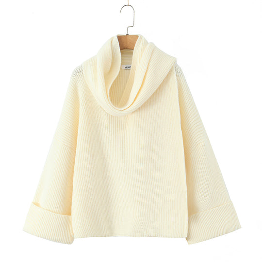 Damen Grobstrickpullover mit schickem Cowl-Neck R&B