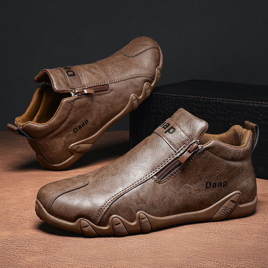 Damen Sportliche Sneaker mit seitlichem Reißverschluss und rutschfester Sohle R&B
