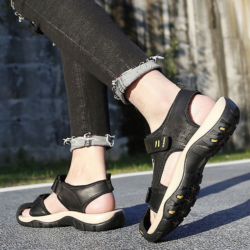 Herren Freizeit-Sandalen mit verstellbaren Klettverschlüssen und rutschfester Sohle R&B