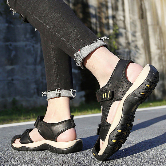 Herren Freizeit-Sandalen mit verstellbaren Klettverschlüssen und rutschfester Sohle R&B