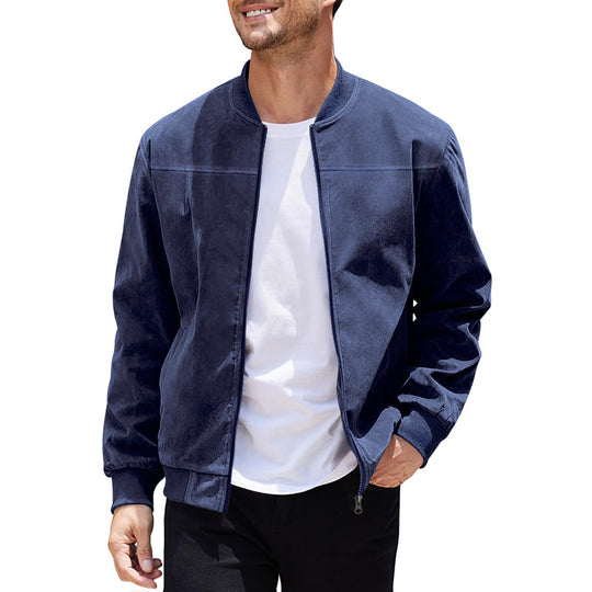 Herren stylische Bomberjacke mit sportlichem Schnitt R&B