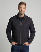 Kurze Herren Admin-Jacke im British Style mit Polstern Grau