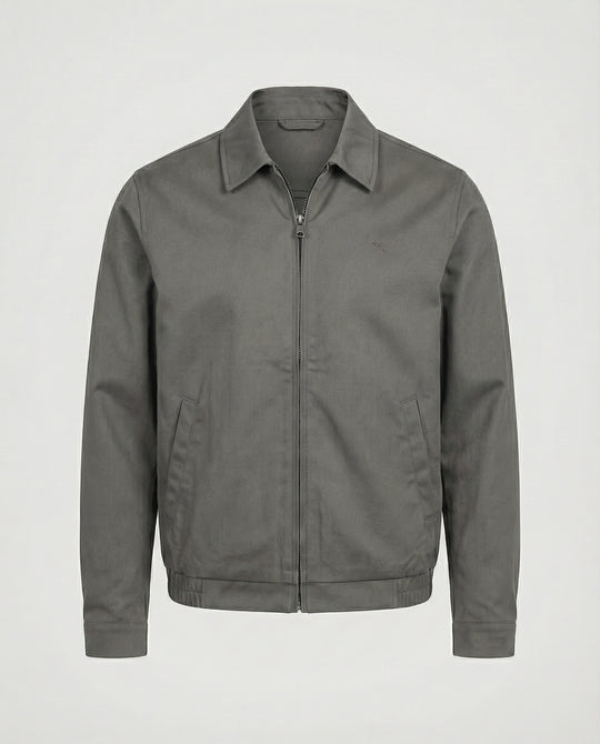 Kurze Herren Admin-Jacke im British Style mit Polstern Grau