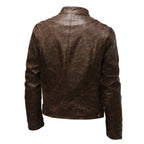 Herren Lederjacke mit Stehkragen